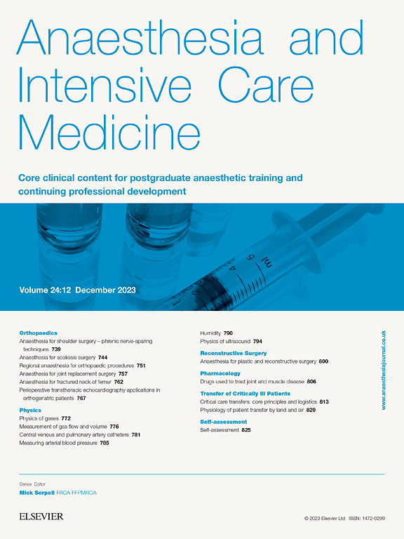 Go to journal home page - Anaesthesia & Intensive Care Medicine